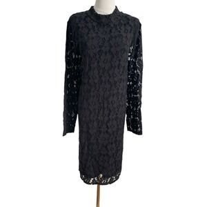 Black Mesh Lace Dress 3X Cocktail Party Dark Romance Whimsigoth INC Concepts